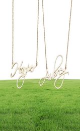 Name Necklace Personalised Gift Customised Pendant Cursive Handwriting Stainless Steel Chain Custom Women Fashion Jewellery 2018 X915806848