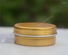 Storage Bottles 20g Gold Aluminum Jar/Tin/Can With Lid. Metal Tea Tin 20ml Sample/Mini Jar For Cream Or Food