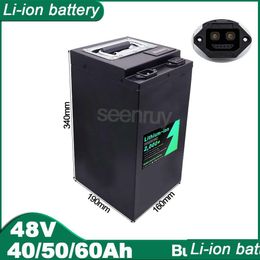 Batteries 48V 40Ah 50Ah 60Ah Li Ion With Charger 2Add6 Plug Lithium Polymer Battery Pack Perfect For 3300W E-Bike Bicycle Motorcycle S Dh3Tr