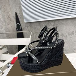 espadrille sandal designer sandals wedge high platform shoes wedding shoe dress shoe with box 564