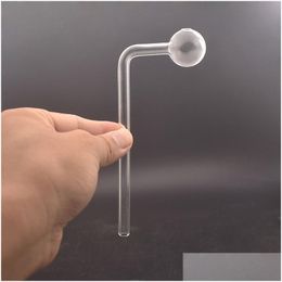 Smoking Pipes Wholesale Thick Heady Clear 13Cm Glass Oil Burner Pipe For Water Dab Rig Bong Hookah Drop Delivery Home Garden Household Otnfx