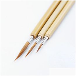 Painting Supplies Line Ding Brushes Chinese Weasel Hair Brush Calligraphy Small Regar Script Pen Meticous Stationery Drop Delivery Hom Ot9Vy