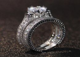 Victoria Wieck Top Selling New Arrival Vintage Fashion Jewellery 14KT White Gold Filled Princess Cut Topaz Gemstones Women Brida6755394