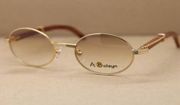 gold wood glasses frames original 2822546 Round Metal Sunglasses driving C Decoration gold frame high quality lenses Size5322136787201