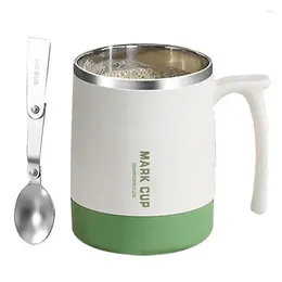 Mugs Thermo Coffee Mug Insulated Spill Proof With Leakproof Lid Spoon 17 OZ Stainless Steel Travel S