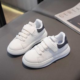 Sneakers Children aged 3-12 Little White Shoes Autumn New Student Sports Girls Boys Casual Childrens H240510