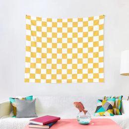 Tapestries YELLOW Cheque Tapestry Bed Room Decoration Bedroom Decor For Girls Home