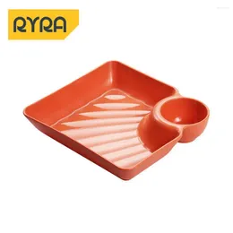 Plates Fruit Plate Creative Vinegar Square Japanese Tableware Household Kitchen Accessories Dinner Large Dumpling