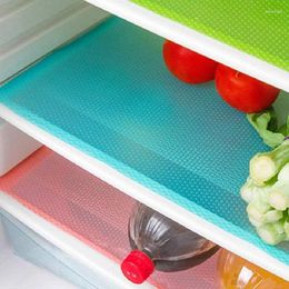 Table Mats 4pcs/set Refrigerator Pad Antifouling Liners Washable Mildew Can Be Cut Fridge