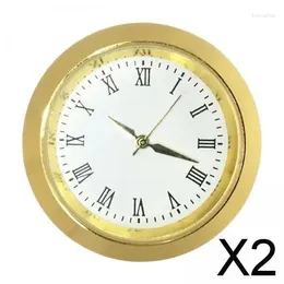 Clocks Accessories 2xClassic Clock Insert Easy To Read Face DIY Mini For Desk Office