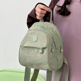 School Bags Women Canvas Backpack Summer High Quality Fashion Versatile Women's Shoulder Bag Solid Colour Large Capacity Handbag
