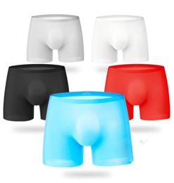 Underpants Seamless Ice Silk Ondergoed Mannen Thong With Beads Breathable Briefs Men Boxers Male Panties Unique Style Fibre Sexy U7667486