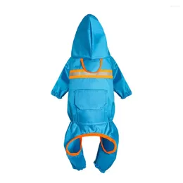 Dog Apparel Rain Jacket 4 Colours Wear-resistant Cute Summer Raincoat Casual Transparent Brim Pet Jumpsuit For Outdoor