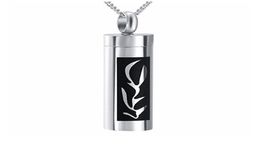 Fashion jewelry Urn Cremation Cylinder Pendant Necklace Memorial keepsake Ashes Holder Stainless Steel Urn Pendant Necklace7214563