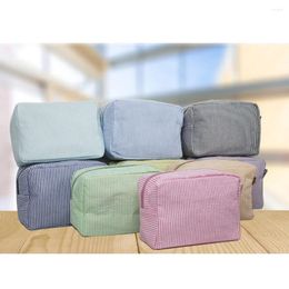 Cosmetic Bags 1PCS Striped Makeup Bag For Travel Business Trips Portable Toiletries Storage And