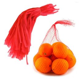 Storage Bags 100pcs Reusable Drawstring Mesh Bag Hanging Egg Netting For Fruit Vegetable Food