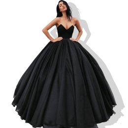 Elegant Ball Gown Evening Dresses V Neck Strapless Tulle Organza Floor Length Backless Prom Dresses Formal Gowns Lace Up 286Q