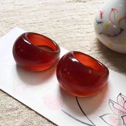 Decorative Figurines Red Agate Ring Water Drop Style Wealth Gathering Men's And Women's Styles Fashionable Index Finger