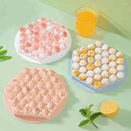Baking Moulds Creative Round Ice Ball Mould Large Capacity 37 Grids Cube Tray Silicone Blue Pink Chocolate