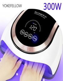 Nail Dryers Gel UV LED Lamp 60LED 300W Manicure Light Dryer For Nails Polish With Motion Sensor Touch Switch 4 Timer Mode3611119