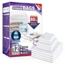 Storage Bags TAILI 12/20 Pack Vacuum Space Saver Sealed For Clothes Beddings Comforters Saving