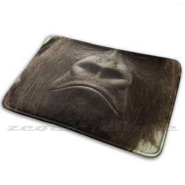 Carpets Chimp Monkey Face Mask Design Soft Non-Slip Mat Rug Carpet Cushion Chimpanzee Facemask