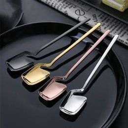 Spoons Creative Party Long-handled Wall-mounted Spoon Stainless Steel Dessert Stirring Ice Cream Coffee Tableware