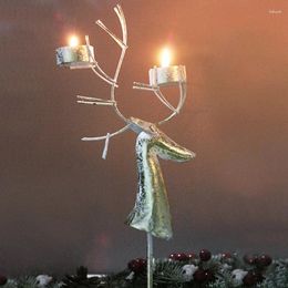Candle Holders Table Decoration Elk-Candle Holder Christmas Decor El Restaurant Iron For Birthday Party