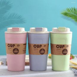 Water Bottles Cup Fashion Reusable Bamboo Fiber Coffee Cups Non-slip Car Mug