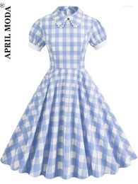Party Dresses Polka Dot Print Women's 1950s Vintage Swing Short Sleeve Turn Down Collar Robe 60s Summer A Line Rockabilly A-line Dress