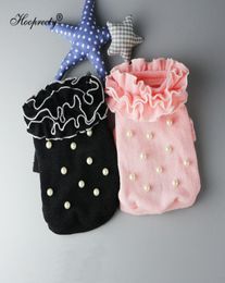 Fashion Sweety Dog Clothes Pet Supplies Clothing Cat Pearl Lace Princess Knit Bottoming Shirt Autumn And Winter Dog Sweater 10A7584800
