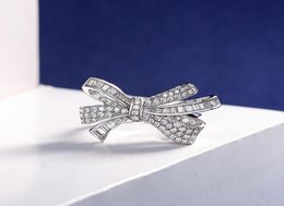 Diamond White Butterfly Bow Sapphire Ring Cocktail Ring Fashion Ring7571287