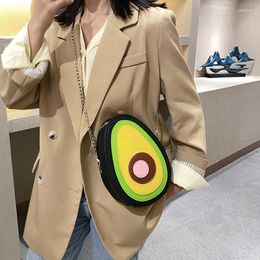 Shoulder Bags Crossbody For Women Fashionable Cartoon Unique Fruit Shape PU Leather Chains Strap Purse And Handbag