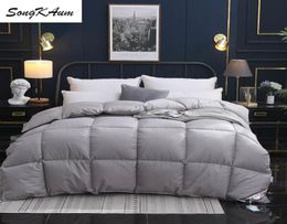SongKAum 95 White GooseDuck Down Quilt Duvets Highend comfortable home Comforters 100 Cotton Cover King Queen Full Size LJ2017687616