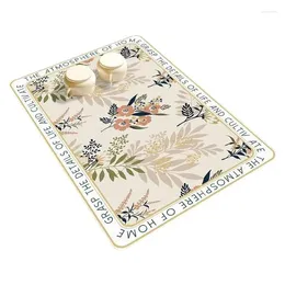 Table Mats Drain Pad Dish Drying Mat Super Absorbent Drainer Tableware Bottle Rugs Kitchen Dinnerware Placemat