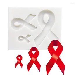 Baking Moulds Red Ribbon Silicone Cake Mold Sugarcraft Chocolate Cupcake Resin Tools Fondant Decorating