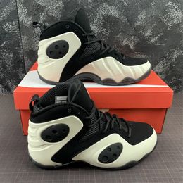 Zoom Rookie White Black Posite Men Basketball Shoes Darth Vader Penny Hardaway Sports Shoes Sneaker Mens Athletic Trainer 248P