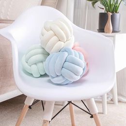 Pillow Nordic Ins Handmade Knotted Ball Creative Sofa Rope Woven Decorative Pillows For Elegant