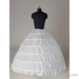 Free Shipping Cheap Hot White 6 HOOP Skirts Under Wedding Dress Ball Gowns Crinoline Petticoats Bridal Wedding Accessories vestido de n 263W