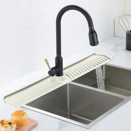 Table Mats Efficient Water Drainage With Slope Design Splash Guard Silicone Sink Faucet Drip Catcher Tray Easy For Kitchen