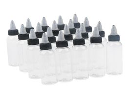 40 Pieces Empty Plastic Squeeze Bottle with Top Cap Tip Applicator 60ml9655761