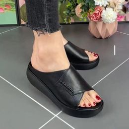 Slippers Women Platform Summer Shoes Flats Sandals 2024 Trend Causal Wedges Flip Flops Ladies Beach Slingback Slides