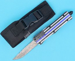 Blue Flag 7 Inch 616 Mini Auto Tactical Knife 440C Laser Pattern Blade 2 Style Available EDC Pocket Knives