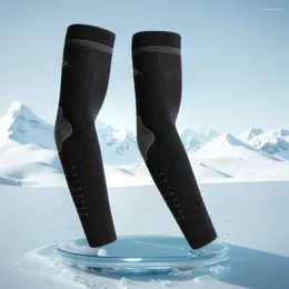 Knee Pads 2Pcs Silk Arm Sleeves UV Blocking Sleeve Nylon Quick Drying Ice Elastic Cooling For Fishing Hiking Running