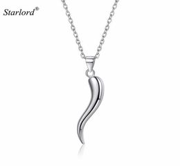 Pendant Necklaces Italian Horn Necklace 925 Sterling Silver 18quot Cable Chain CornicelloCornetto Amulet Jewellery P13274B4360367