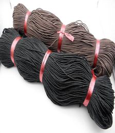 New 20mm Waxed Cotton Cords For Wax Jewelry Making DIY Sewing Leather Necklace Bead String cotton paraffined rope Three strands o7520506