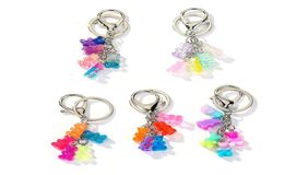 1PC resin gummy bear keychain flatback resin pendant charms key ring for woman jewelry8868012