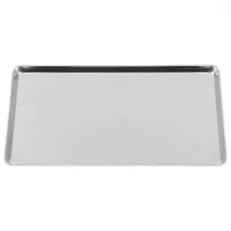Kitchen Storage Rice Noodle Roll Steamer Pan Stainless Steel Liangpi Platters Rectangular Food Tray Burger Serving Plate Metal Oven