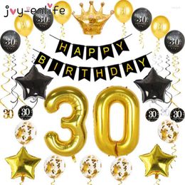 Party Decoration 30 Birthday Decorations Adult 40 50 60 Years Decor Happy Banner Number Balloon Globos Wedding Anniversary