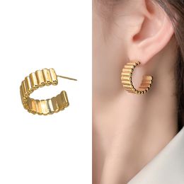 Women's Earrings 18K Gold Plated 2024 Korean New Earrings High Fashion Commuter Earrings for Women Female